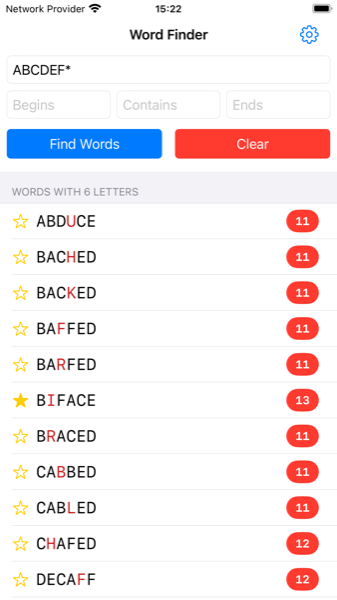 Advanced word filter options for anagram tool