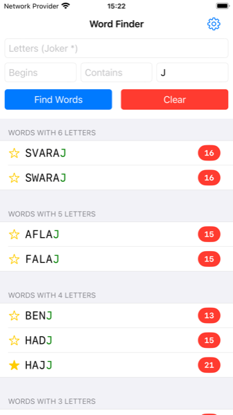 Word definition and details view